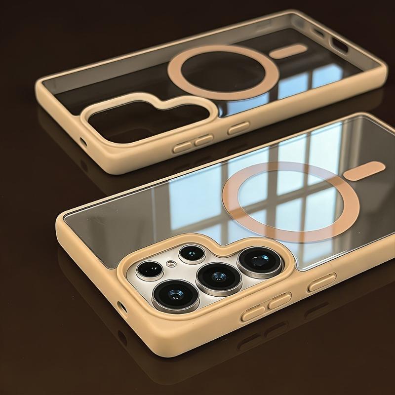 Transparent for Magsafe Magnetic Case For Samsung Galaxy S26 S25 S24 S23 S22 Plus Ultra FE Edge Wireless Charging Protect Cover