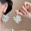 French Retro Beaded Fireworks Flower Earrings: Fairy Style Fashion Accessories for Women