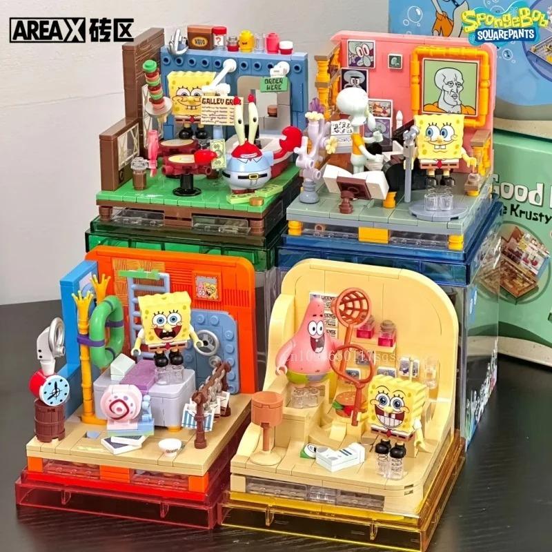 Area-X Spongebob Box Full Range Of Building Blocks Mr. Patrick Star Krabs Assembles Models Collects Decorations Toys Gifts