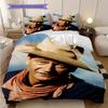 John Wayne's iconic cowboy hat bedding, duvet cover, pillowcase, home decoration, birthday gift (1 * duvet cover+2 * pillowcase, coreless)