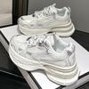 Paris platform dad shoes new spring and autumn breathable mesh heightening casual sports shoes single shoes