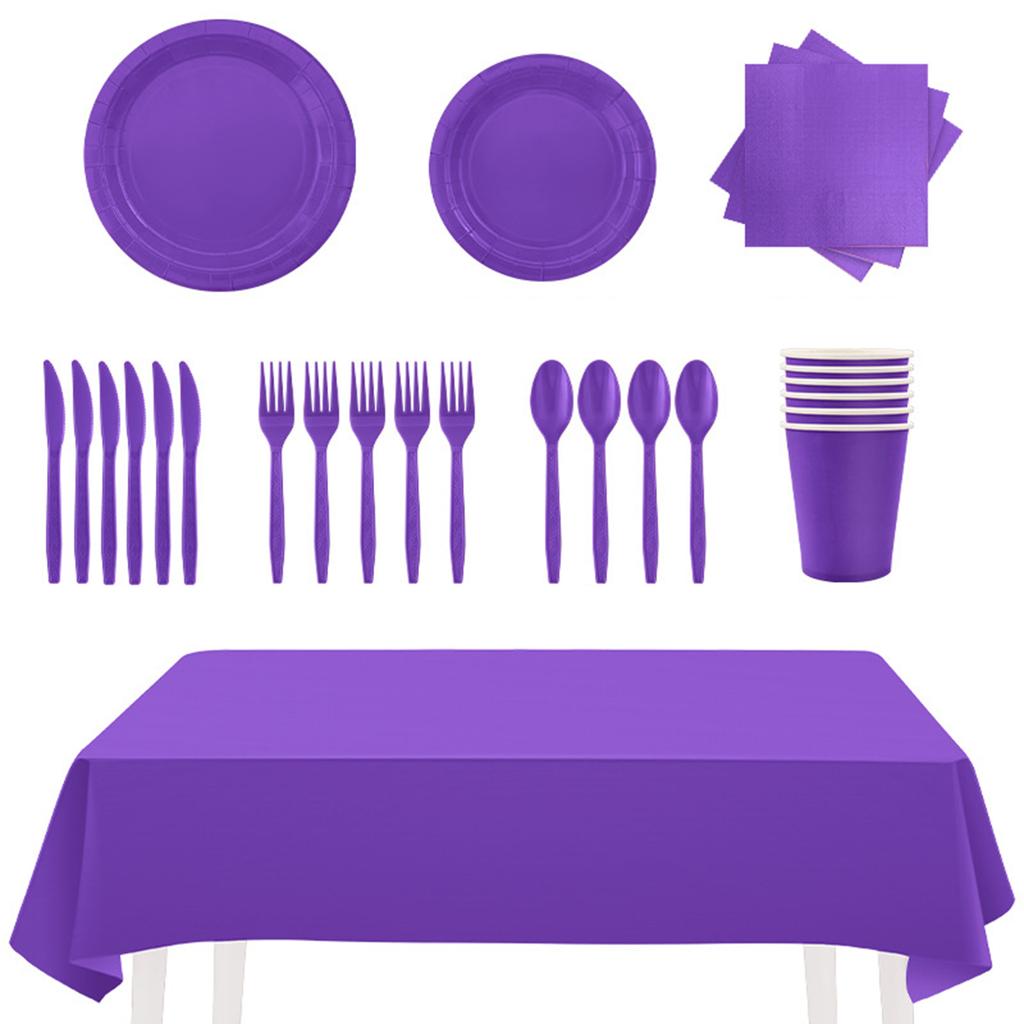 Dinner Plate Set  Paper Plate Children's Birthday Party Decoration Supplies