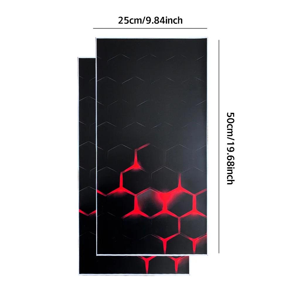 Door Panel Honeycomb Pattern Waterproof Decorative Film Self-adhesive Interior Decoration B Pillar Protector Auto Accessories