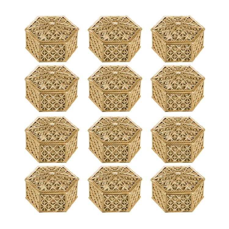 12pcs Dessert Container Hollow Storage Boxes for Party Favors Fillable Wedding Candy Organizers Chocolate Holder