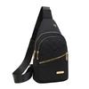 Koreanische Version einfacher Damen-Brusttasche neue mehrschichtige Stickerei Faden große Kapazität Brust-Rucksack Mädchen Outdoor Freizeit