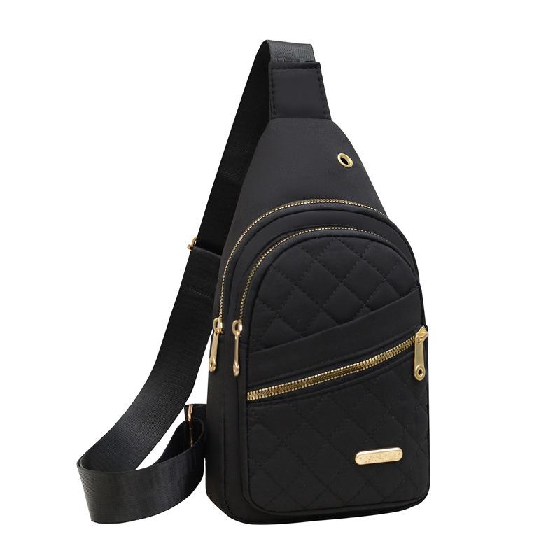 Koreanische Version einfacher Damen-Brusttasche neue mehrschichtige Stickerei Faden große Kapazität Brust-Rucksack Mädchen Outdoor Freizeit