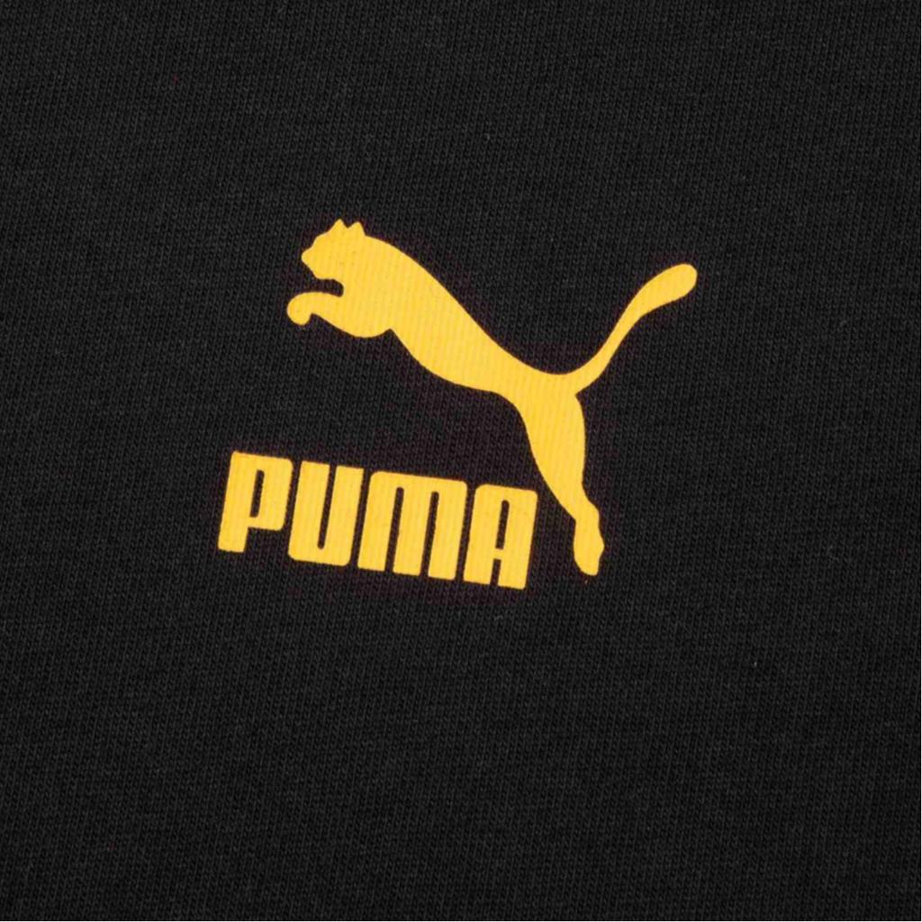 Puma Classics Pc Graphic Tee Loose Breathable Comfortable Casual Sports Short Sleeve Drop Shoulder T-Shirt Men Tops Black 682342-01