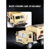 1/43 Militär-LKW-Armee-Panzerwagenmodell, Säuglingssimulationsfahrzeugmodell für einziehbares Kinderspielzeug mit Licht und Ton (Antiker Krankenwagen)