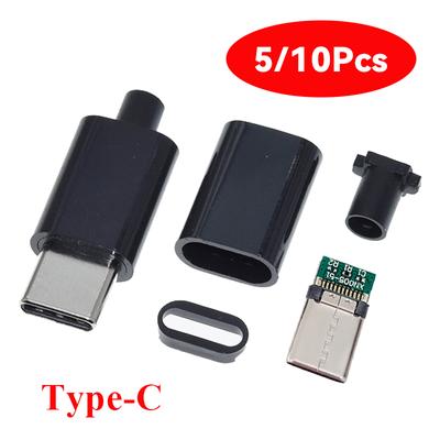 10 stücke Typ C usb3.1 3A schnelle lade USB Anschlüsse Männlich Jack Schwanz Stecker Elektrische Terminals schweißen DIY daten kabel zubehör
