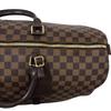 Used Louis Vuitton Damier Keepall 50 N41427 Boston Bag Canvas Brown Authentic 13296
