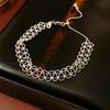 Bracciale in pizzo traforato placcato oro 18k vero Bracciale europeo e americano Gioielli semplici donna