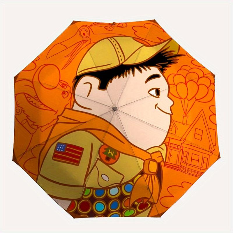 

1pc RussellDesign Automatic Opening/Closing Folding Umbrella with 8 Iron Ribs, Portable Sunshade for Men and Women y250724037