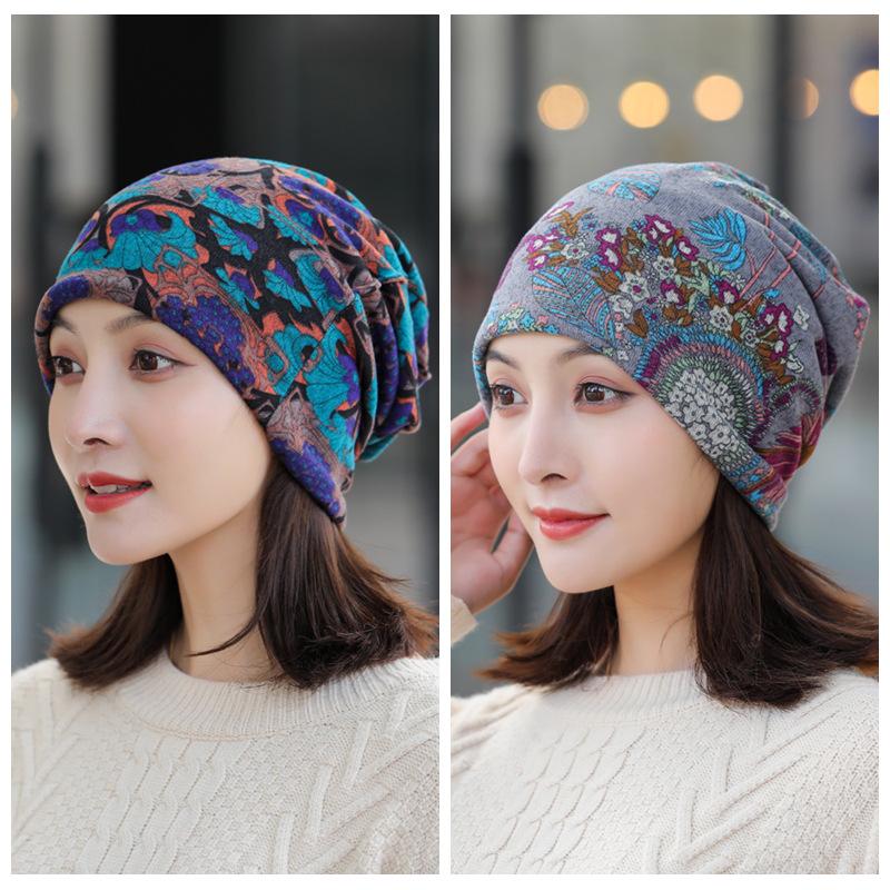Vielseitige koreanische Damenhüte für Herbst/Winter: Kopftuch, Baotou, Pullover, Halstuch, Print, Flor und Ohrenschutz