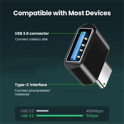 Mini Adapter Typ C na USB 3.0 USB-C Męski OTG A Żeński Złącze Danych Dla MacBook Pro iPad Mini 6/Pro MacBook Air Urządzenie Typu C