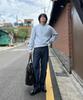 CUZNELLO Soft Saddle Crewneck Knit_Sky