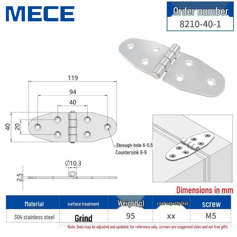 Thickened Stainless Steel Small Hinge for Folding Cabinet, Window, or Wooden Box with Lotus Leaf Design.