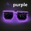 New Plastic Mosaic Luminous Glasses Wireless Party Supplies Led Fluorescent Sunglasses Fun Neon Glasses