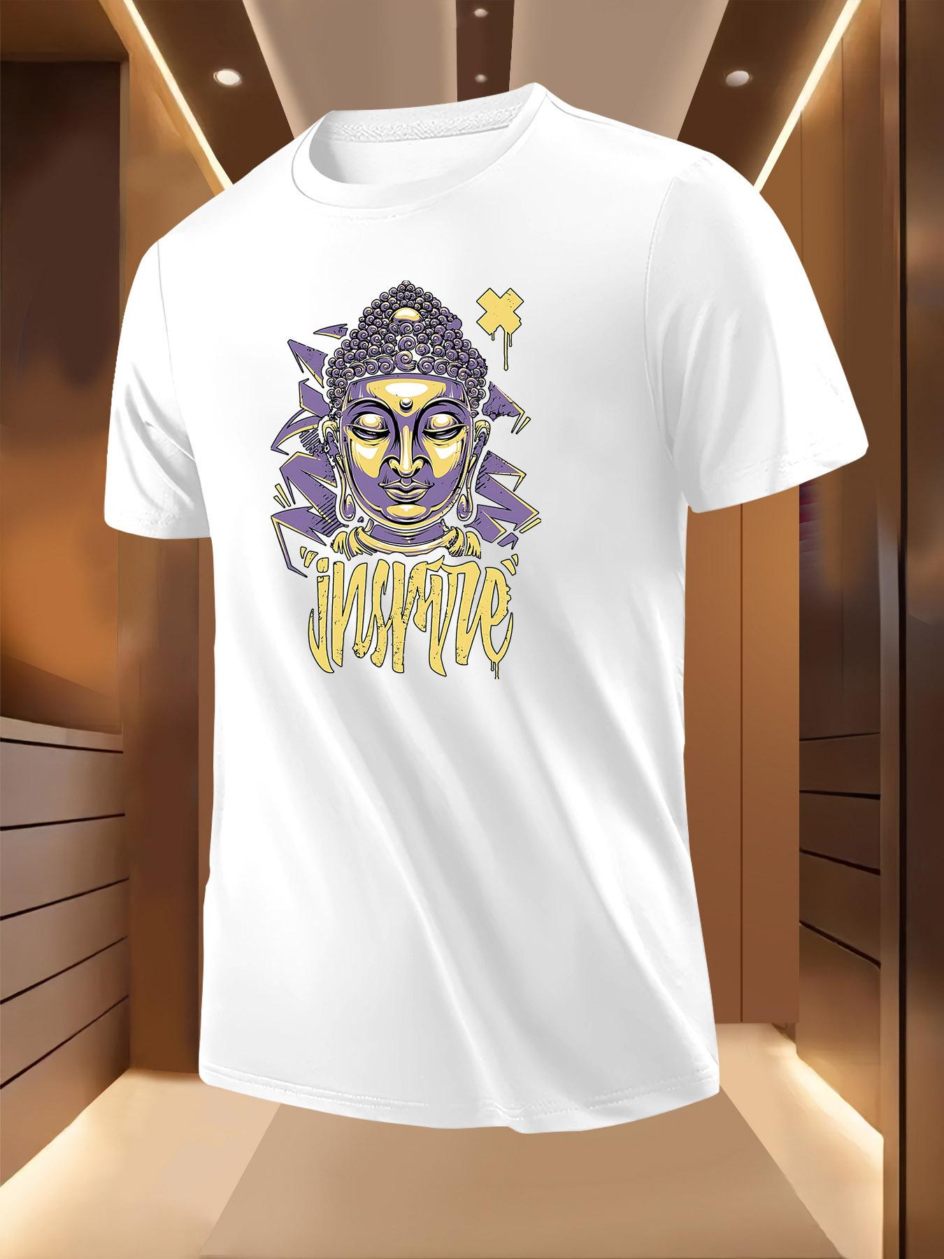 Graphic Tshirt - Lightweight Summer Tee with Purple Golde... XXXL