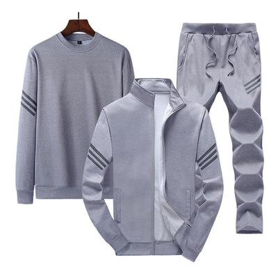 2025 Erkek İlkbahar Spor Giyim Seti: Kapüşonlu Sweatshirt, Fermuarlı Ceket, Sonbahar Tarzı 3 Parça