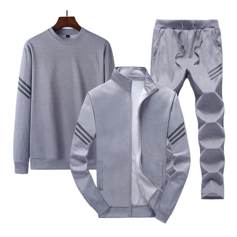 Men's Trendy Spring & Autumn Sportswear Set: Casual Jacket & Two or Three-Piece Option