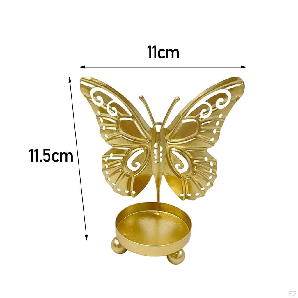 Butterfly Candle Holder Decorative Tealight Cup Candlestick for Home Table Christmas Party