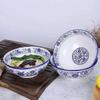 Chinese Blue and White Ceramic Ramen Soup Bowl Porcelain Instant Noodle Home Kitchen Tableware Rice Bowl Underglaze Color Craft
