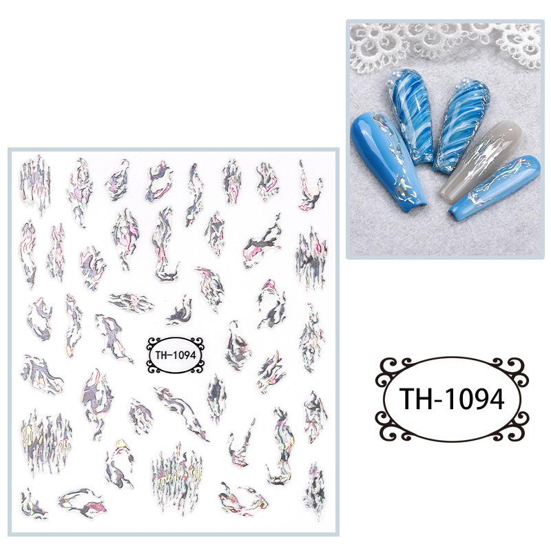 Hot Stamping Nail Stickers, Waterproof, Laser Design, DIY Nail Stickers, Nail Decoration, Nail Stickers, Party Decoration