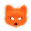 Plush Half-Face Cat Fox Mask Halloween Party Cosplay Costume Accessory Adult Unisex