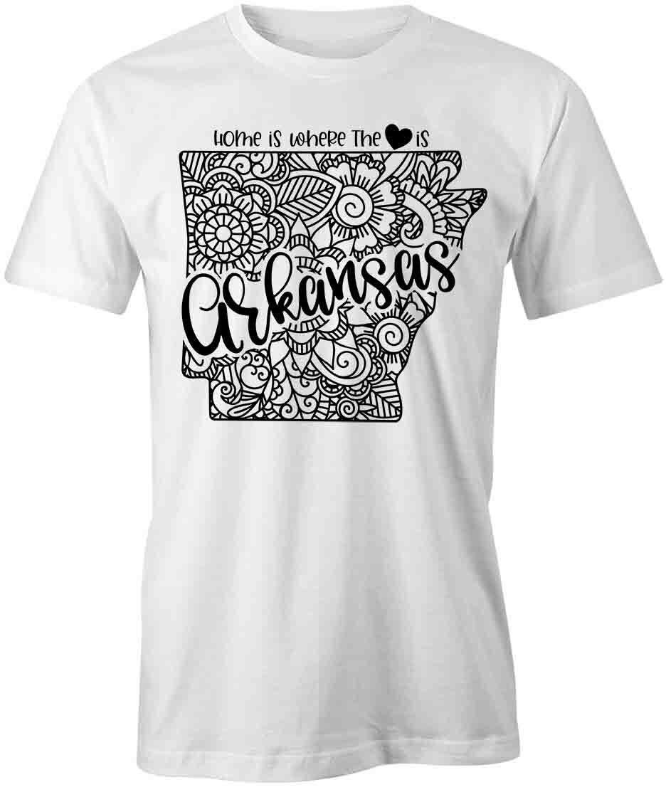 STATE MANDALA ARKANSAS TShirt Tee Short-Sleeved Cotton CLOTHING HEART S1WSA768 M
