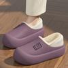 Winter Cute Solid Color Women's Home Cotton Shoes Bear Print Warm Casual Non-Slip Full Cotton Shoes Suitable for Home and Outdoor Use