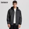 Mark Fairwhale Men's Hooded Faux Leather Look Jacket