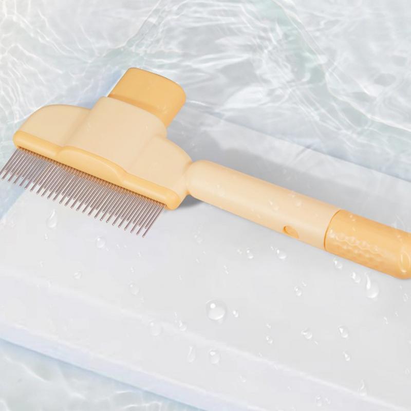 Pet Shedding Comb with Release Button Cat Dog Hair Grooming And Care Comb Long/Short Hair Remover Brush Pet Cleaning Supplies