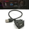 1PC Fit For Toyota Cross ALTIS AURIS CAMRY RAV4 2019 Car USB Extension Cord Socket Connector Port Accessories