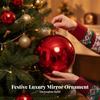 Glossy Tree Ornament with Gold Cap Easy to Hang Decoration Sturdy for Mantel