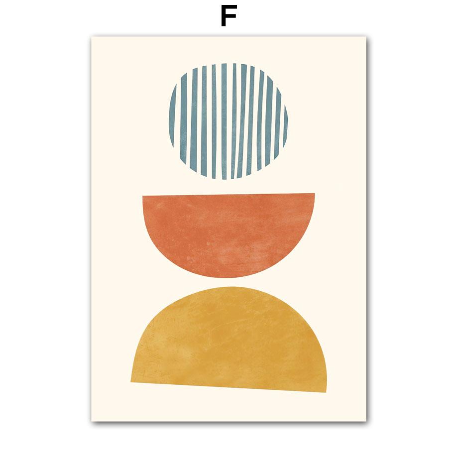 Boho Sonne Blätter Linie Regenbogen Blume Geometrie Abstrakt Poster Drucke Leinwand Malerei Wandkunst Bilder Für Wohnzimmer Dekor