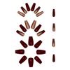 Square Press On Nails Set Elegant Burgundy Glitter Fake Nails Fashion Gold Loose Powder Fake Nails Full Coverage Fake Nail Tips for Women