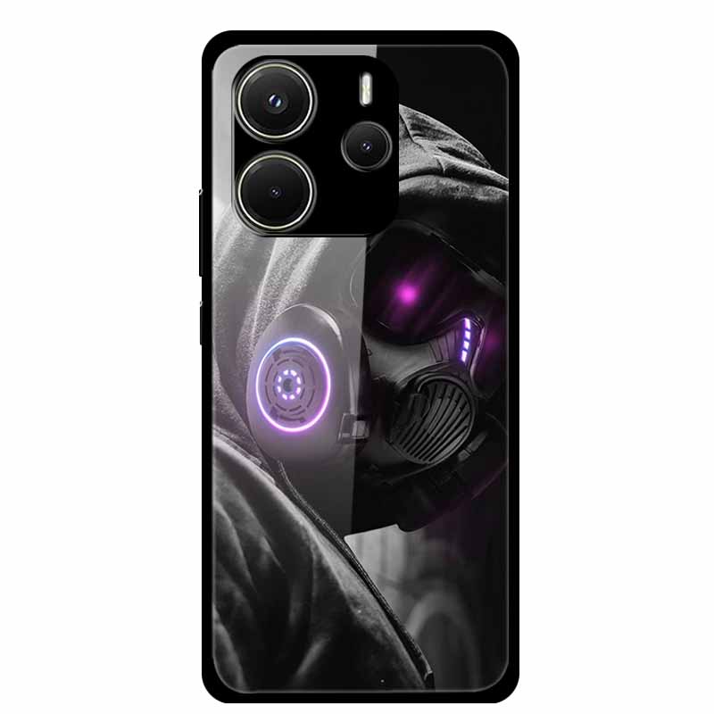 For Redmi Note 14 4G Phone Case Note14 Coque Hard Tempered Glass Back Cover For Xiaomi Redmi Note 14 5G Case Shell Soft Bumper