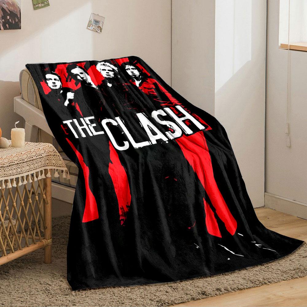 The Clash Band Graphic Blanket for all seasons blanket lunch break throw gift