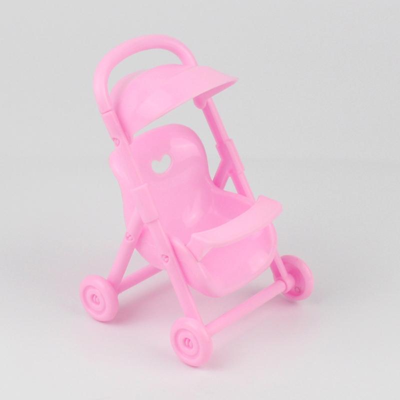 Mini Dollhouse Baby Stroller for Girl for Doll Miniature Trolley Toys for Doll House Decoration Kids for Play House Educ