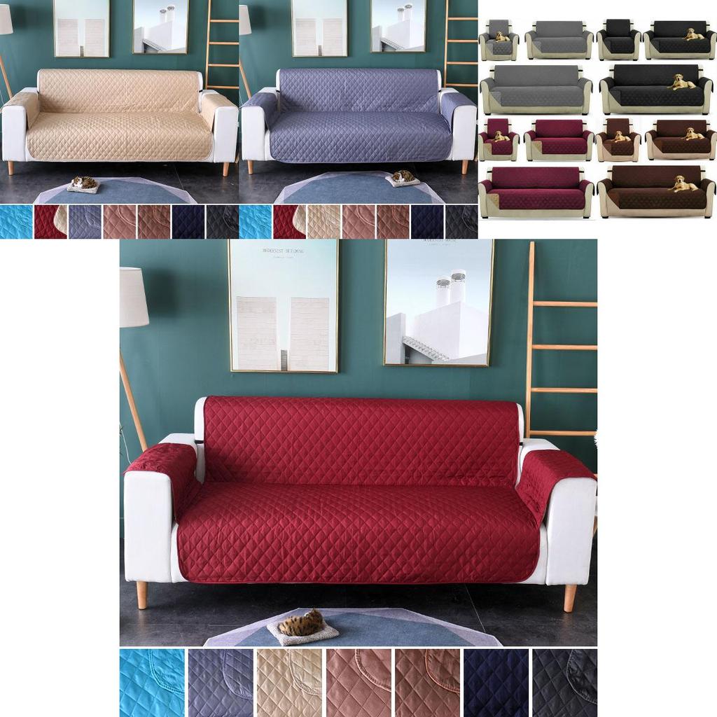 Premium Reversible Quilted Sofa Cover Furniture Protector With Waterproof Features