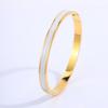 Titanium steel bracelet, European and American fashion enamel drip bracelet, girls' high-end k real gold electroplated bracelet