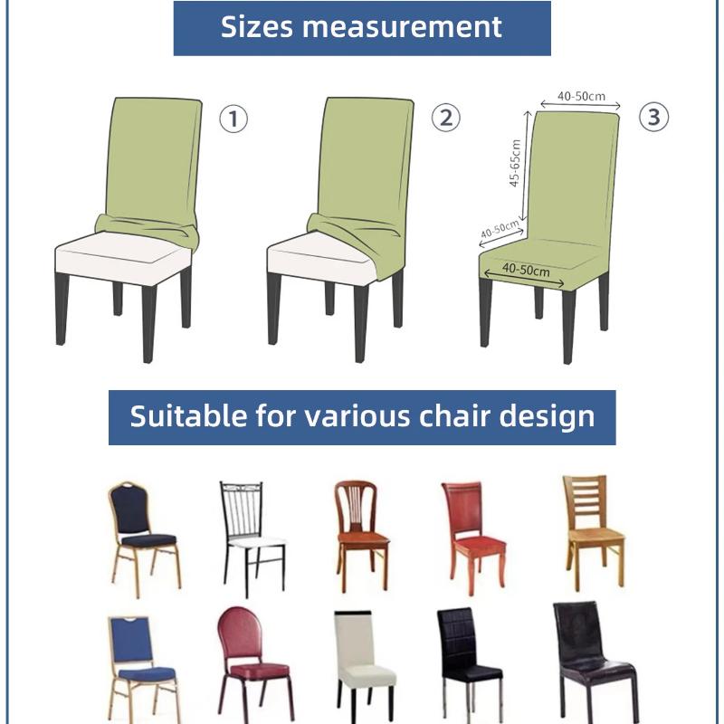 4/6pcs Stretchy Dining Chair Covers with Floral Print - Removable & Machine Washable Slipcovers for Living Room Restaurant Decor