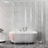 PEVA Shower Curtain Waterproof Plastic Clear Bath Curtains Bathroom Curtains Home Decoration with Hooks.
