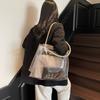 Spring and Summer Trend Transparent Large-capacity Tote Bag 2025 New Versatile Casual Shoulder Bag Retro Personalized Handbag