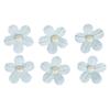 Sticker déco - RAYHER - Fleurs papier - Bleu clair - 20 pièces - Avec demi-perles