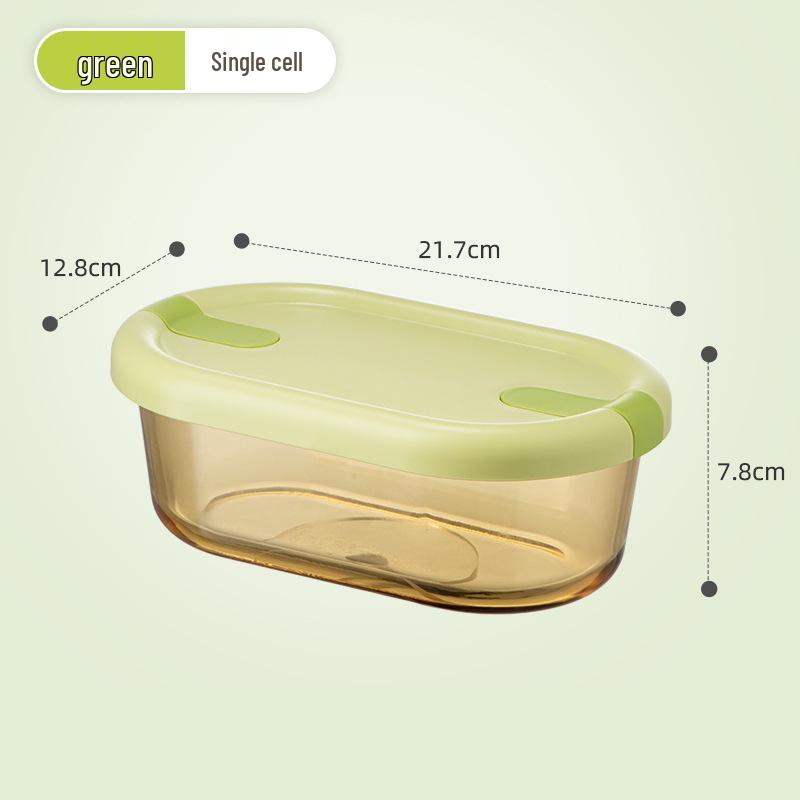 Microwave Safe Glass Lunch Box with Compartments - Ideal for Students and Office Workers