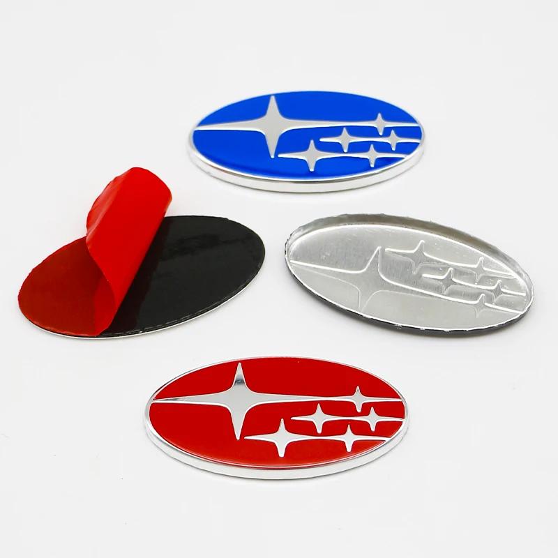 58x28mm Metal ABS Car Sticker Steering Wheel Center Emblem Decoration for Subaru XV Forester Impreza Tribeca STI WRX BRZ Legacy WW111