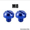 2Pcs Motorcycle M8 M10 CNC Aluminum M8 Rear View Mirror Hole Plugs Screws Rearview Mirror Anti-Rust Holder