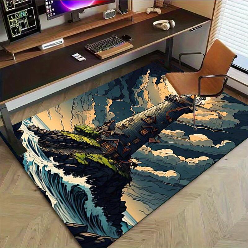 1pc. Magical Lighthouse Coastal Rug - Perfect for Home Decor, Office Carpet, Outdoor Mat, Unique Gift Idea