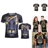 Trendy 3d Printed Lion And Tiger Men's T-shirt Comfortable Loose Fit Summer Wear